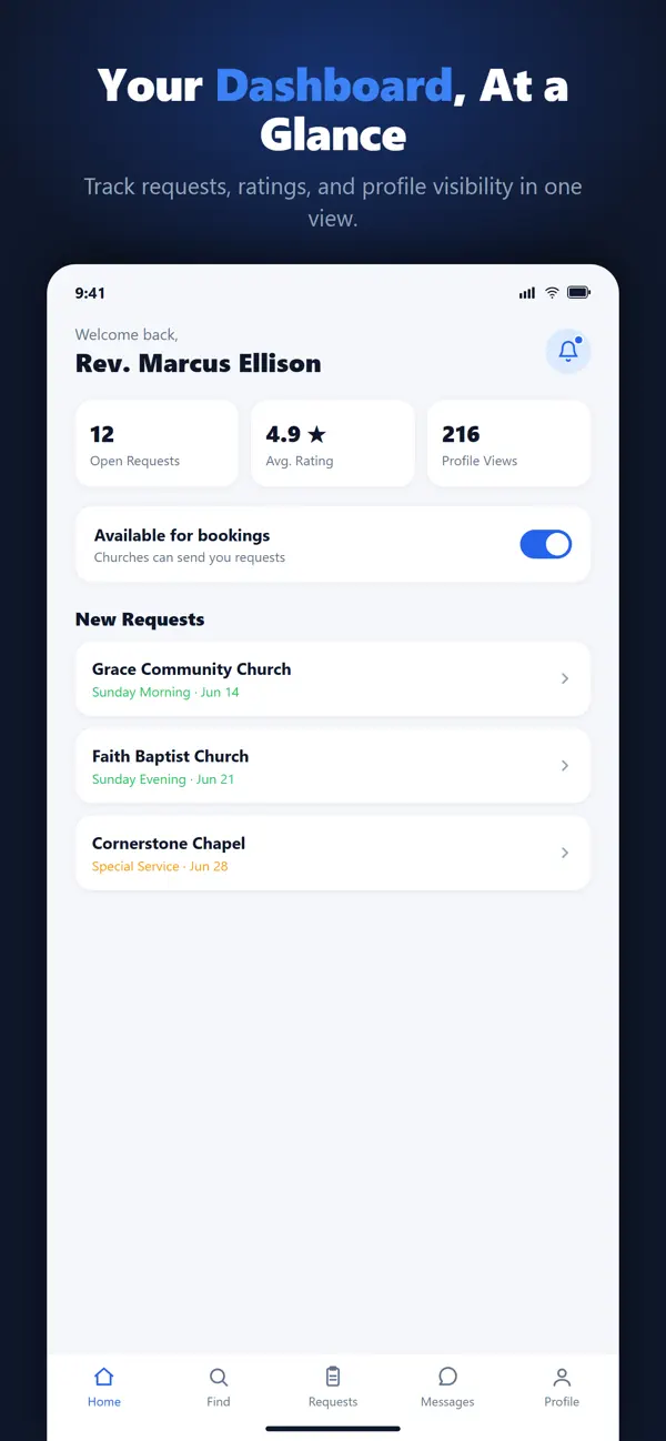 PulpitFill mobile application screen